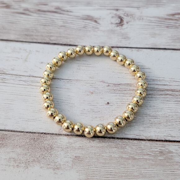 Vintage Gold Tone Stretch Bracelet - Picture 5 of 5